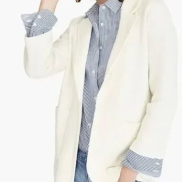New With Tags J. Crew 365 Sophie Open Front Ivory Sweater Blazer - Picture 1 of 5
